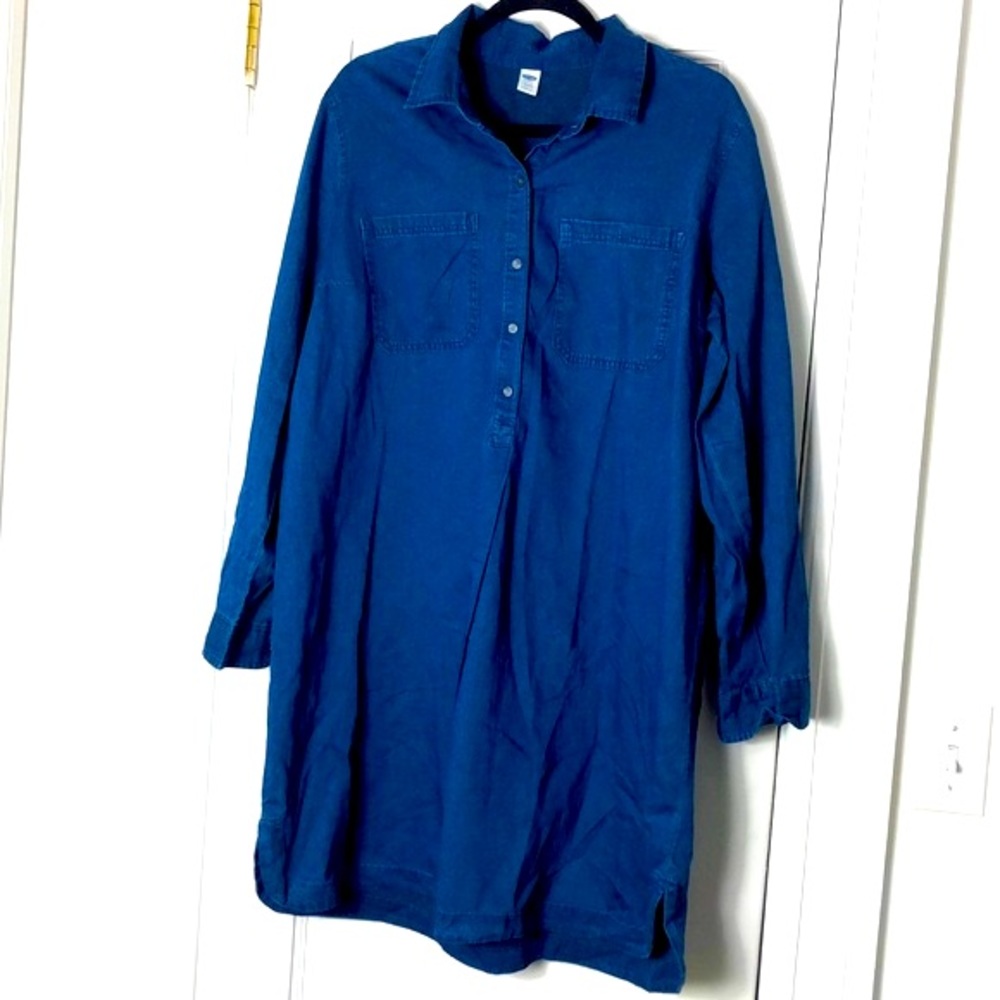 OLD NAVY LONG SLEEVE DENIM TUNIC DRESS